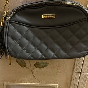 Joy & Iman Quilted Gray Clutch